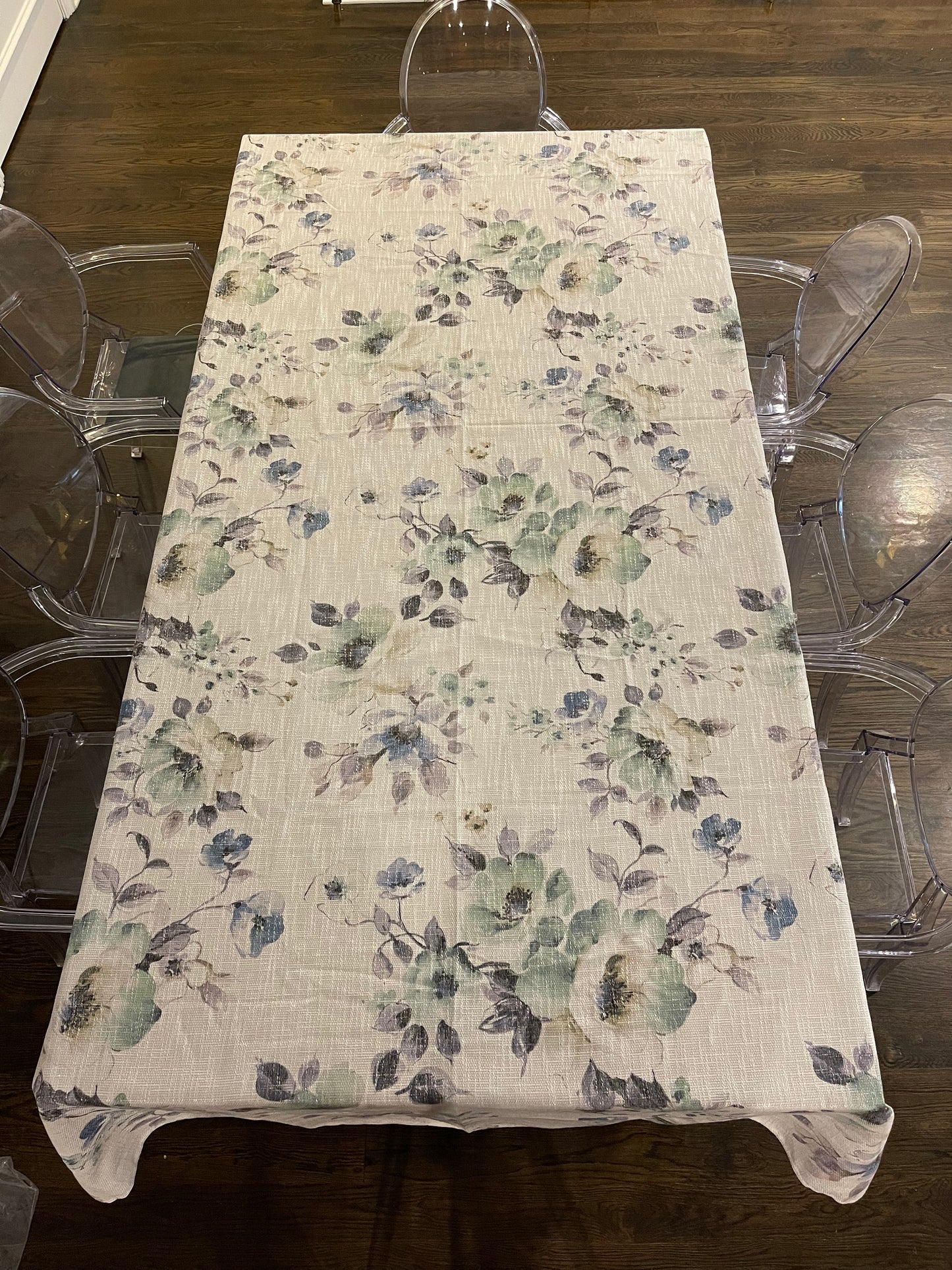 Lavender X Green Watercolor Burlap