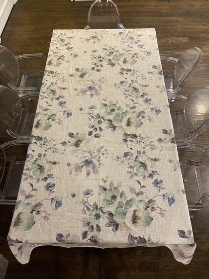 Lavender X Green Watercolor Burlap