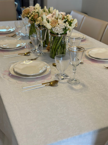 White Flower Eyelet Design