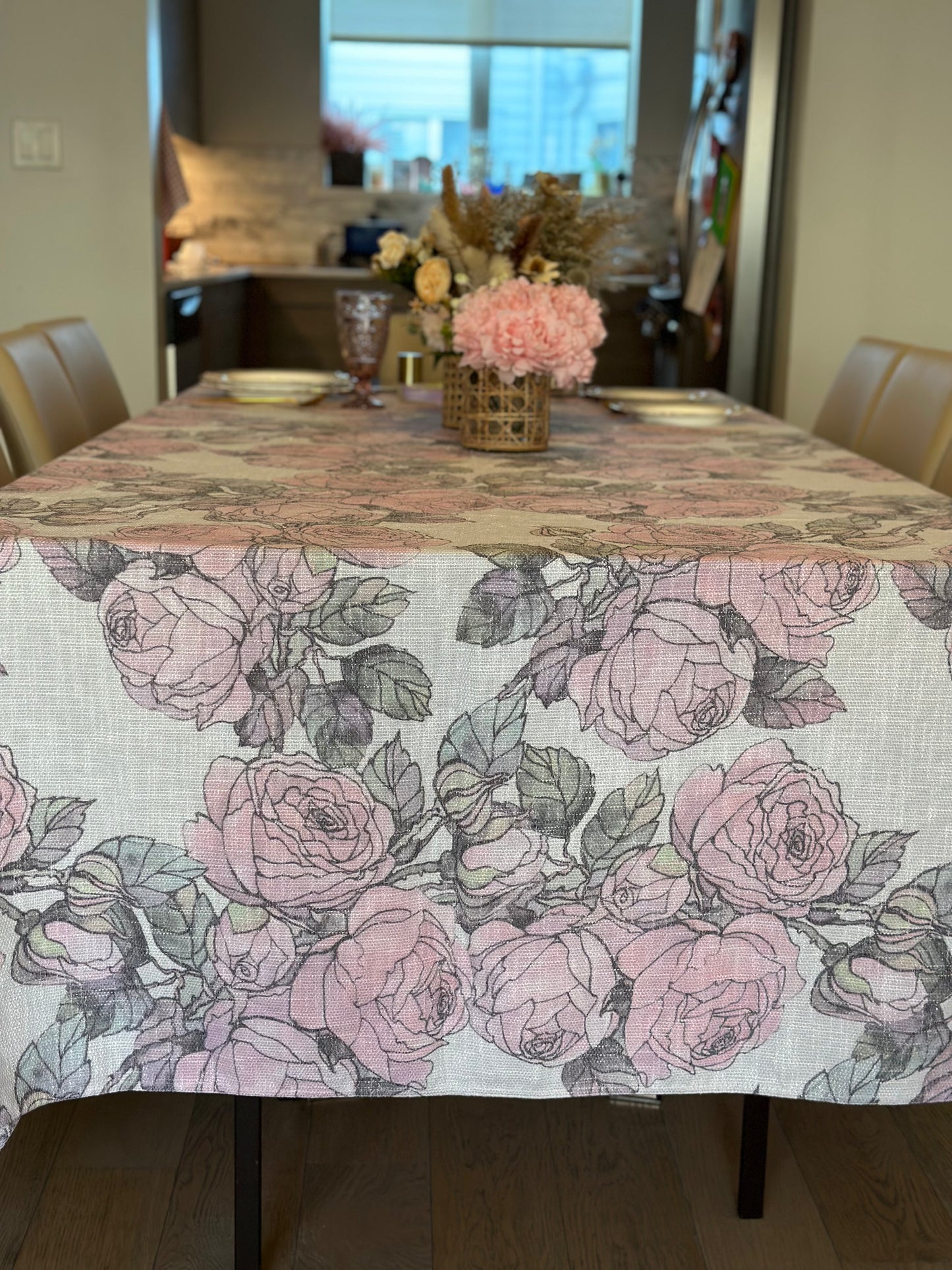 Rose Sketch Burlap
