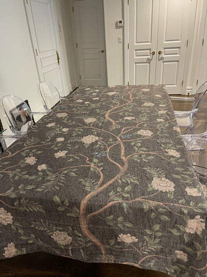 Black Chinoiserie Burlap