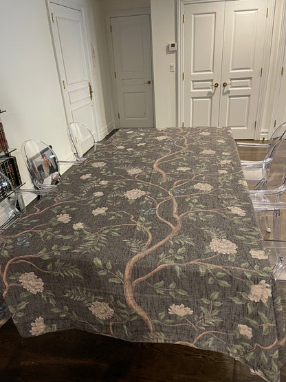 Black Chinoiserie Burlap