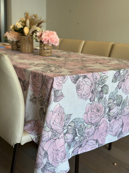 Rose Sketch Burlap