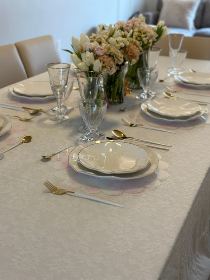 White Flower Eyelet Design