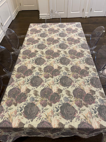 Purple Flower Burlap