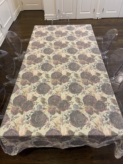 Purple Flower Burlap