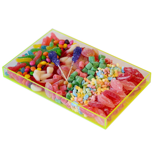 Assorted Candy Neon standard lucite tray