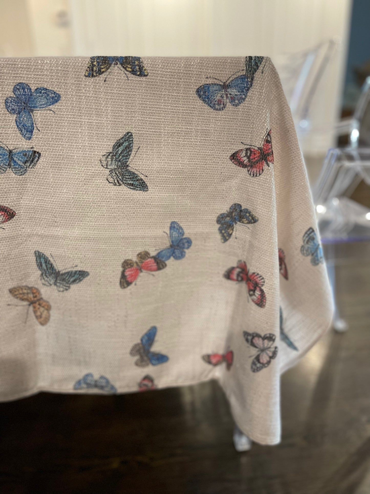 Colorful Butterflies Burlap