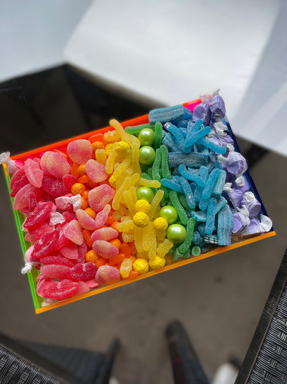 Luxury Neon 4 colour Tray Lucite WITH candy
