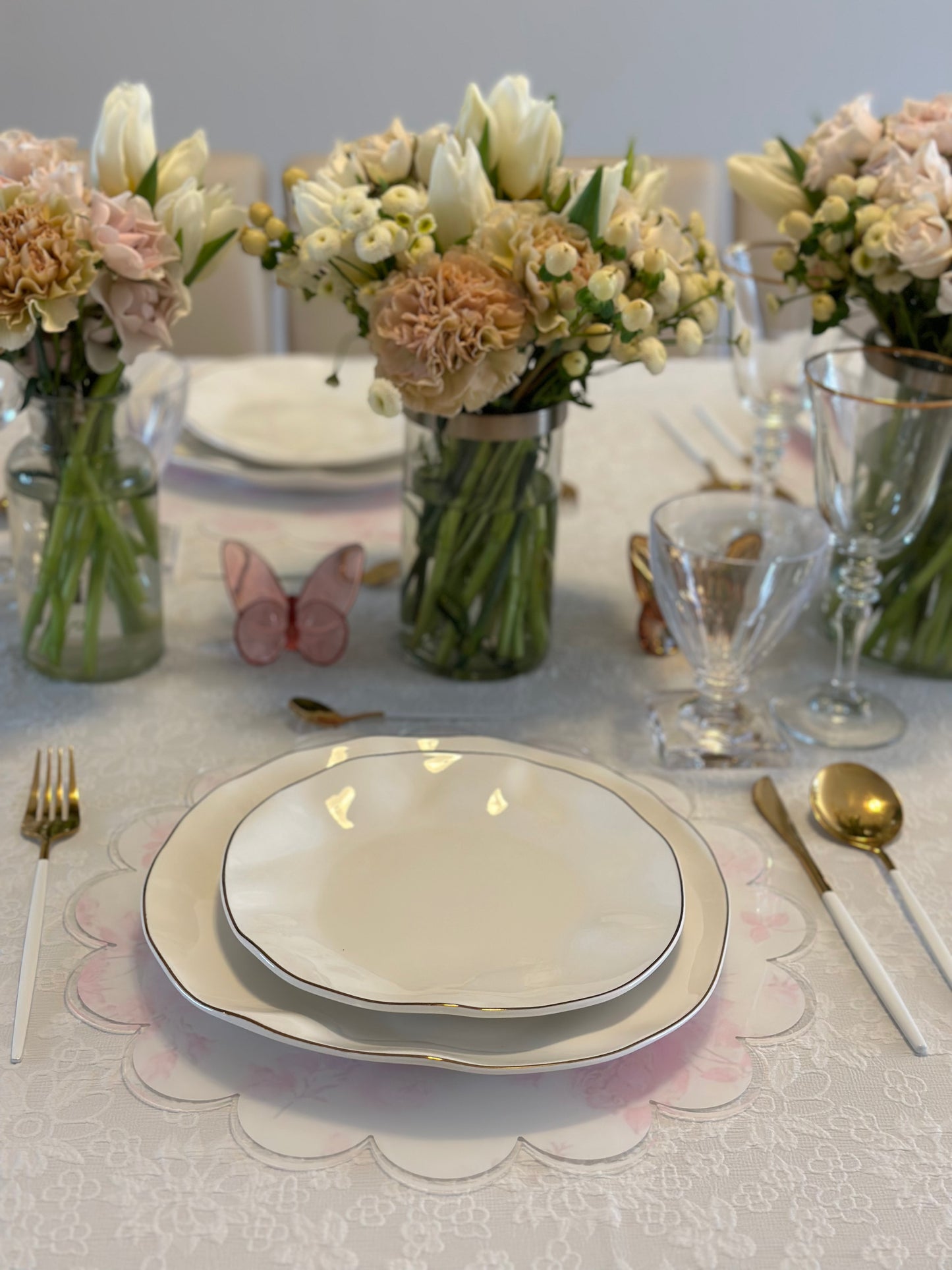 White Flower Eyelet Design