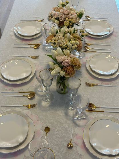 White Flower Eyelet Design