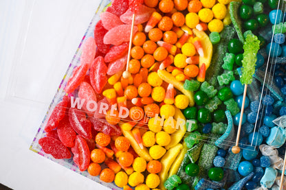 Square printed tray size large