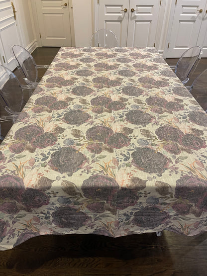 Purple Flower Burlap