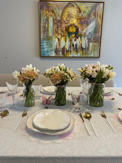 White Flower Eyelet Design
