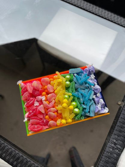 Luxury Neon 4 colour Tray Lucite WITH candy