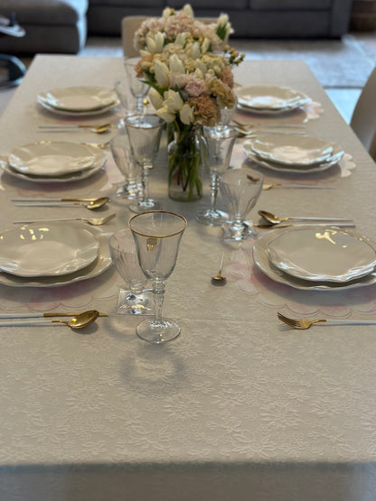 White Flower Eyelet Design