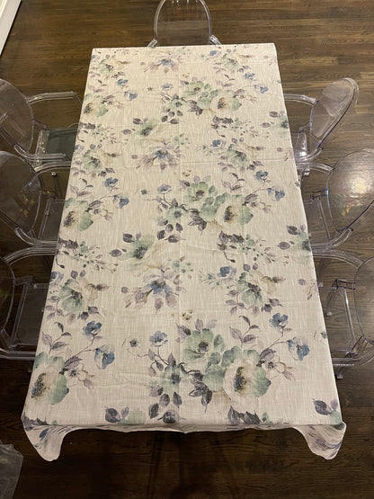 Lavender X Green Watercolor Burlap