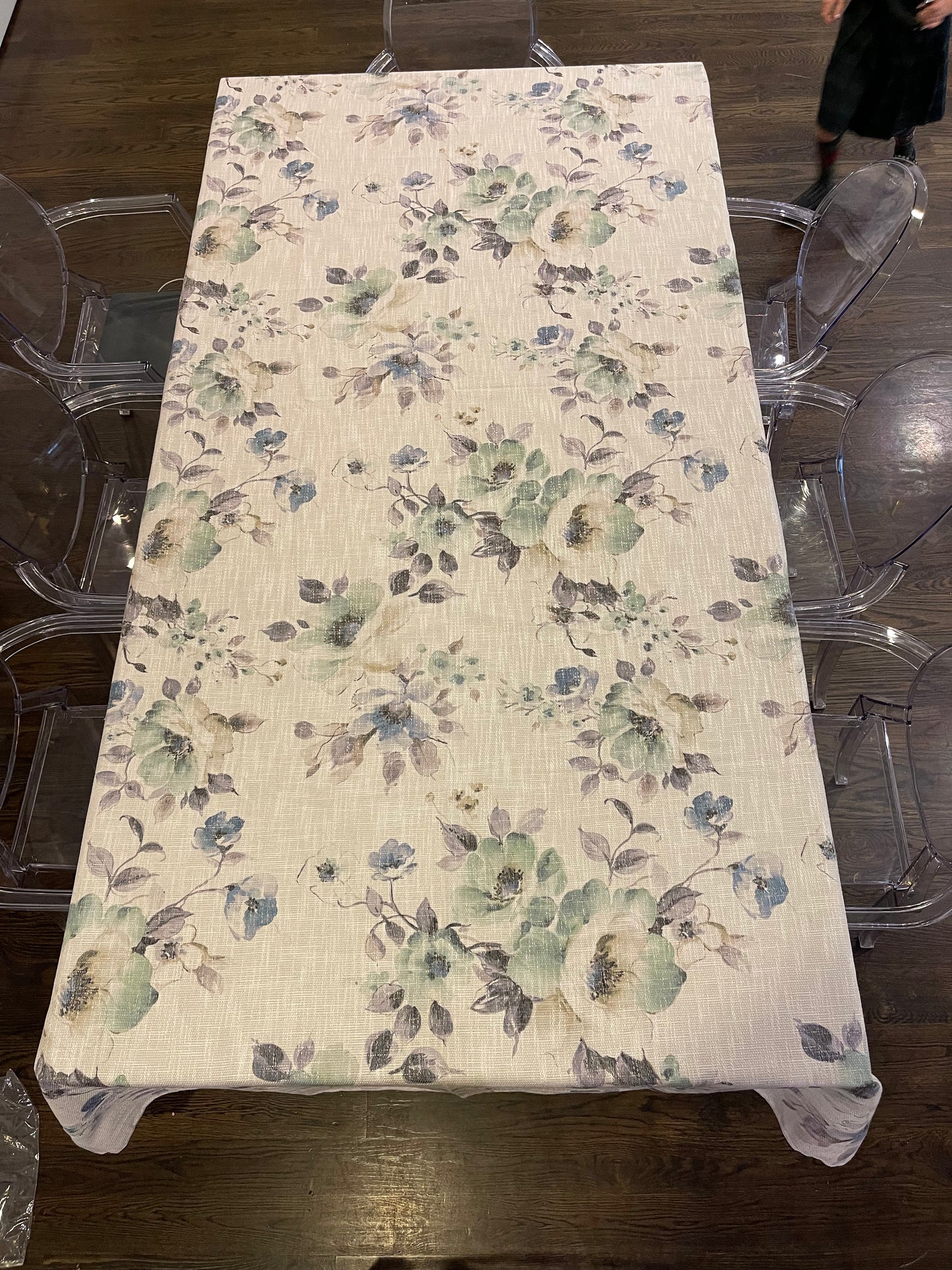 Lavender X Green Watercolor Burlap