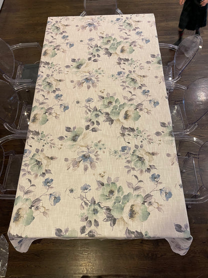 Lavender X Green Watercolor Burlap