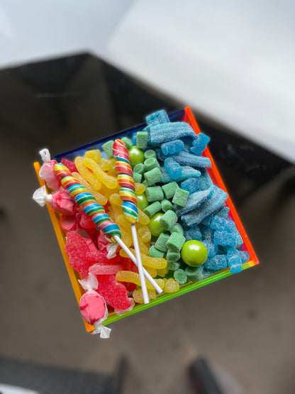 Luxury Neon 4 colour Tray Lucite WITH candy