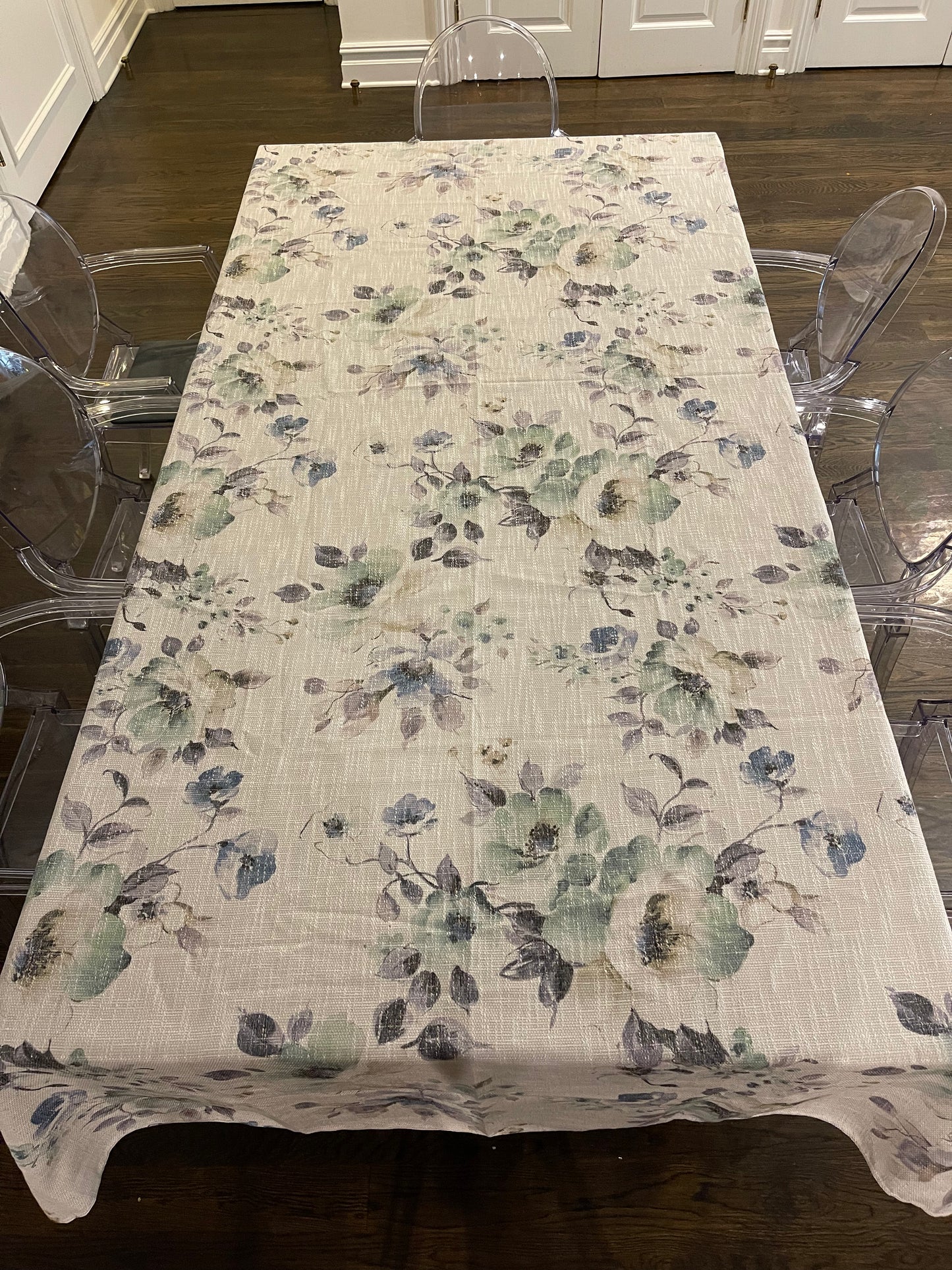 Lavender X Green Watercolor Burlap