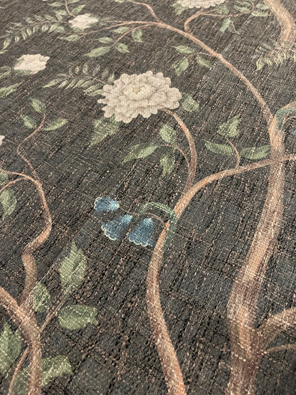 Black Chinoiserie Burlap