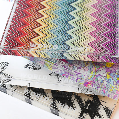 Square printed tray size large