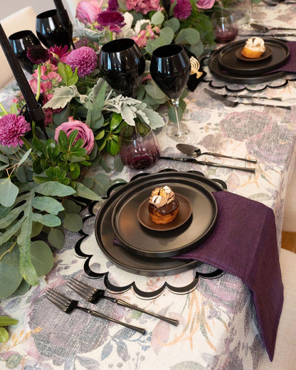 Purple Flower Burlap