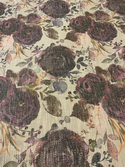 Purple Flower Burlap