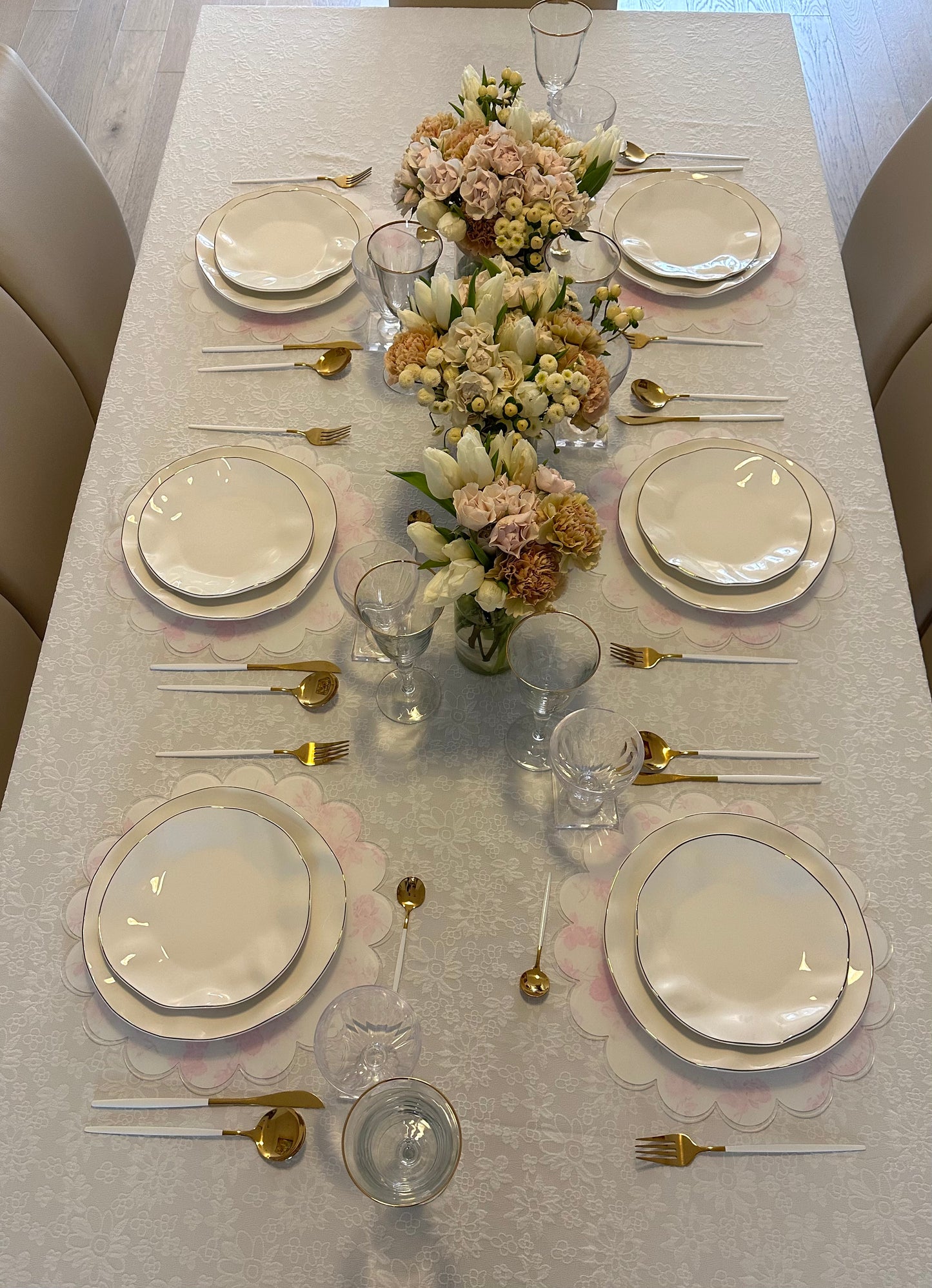 White Flower Eyelet Design