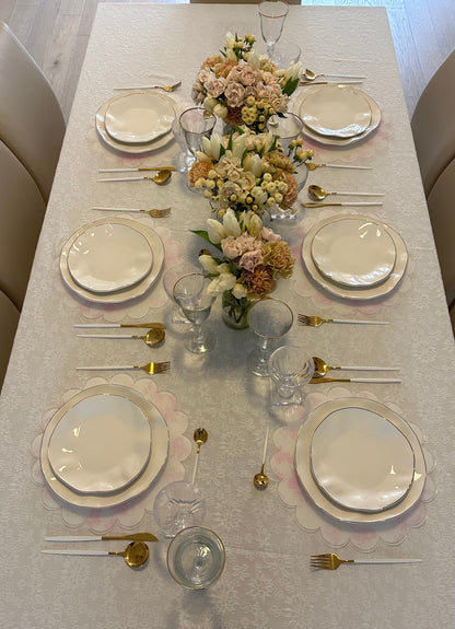 White Flower Eyelet Design