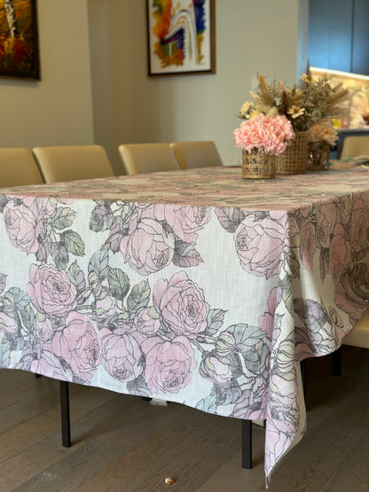 Rose Sketch Burlap